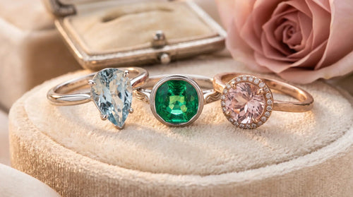 The Art of the Semi-Precious Gemstone: Aquamarine, Morganite, and Emerald Rings - Zizov Diamonds