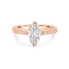 Marquise Solitaire Pavé Ring