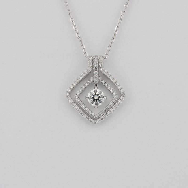 Dangling Round Solitaire Pendant