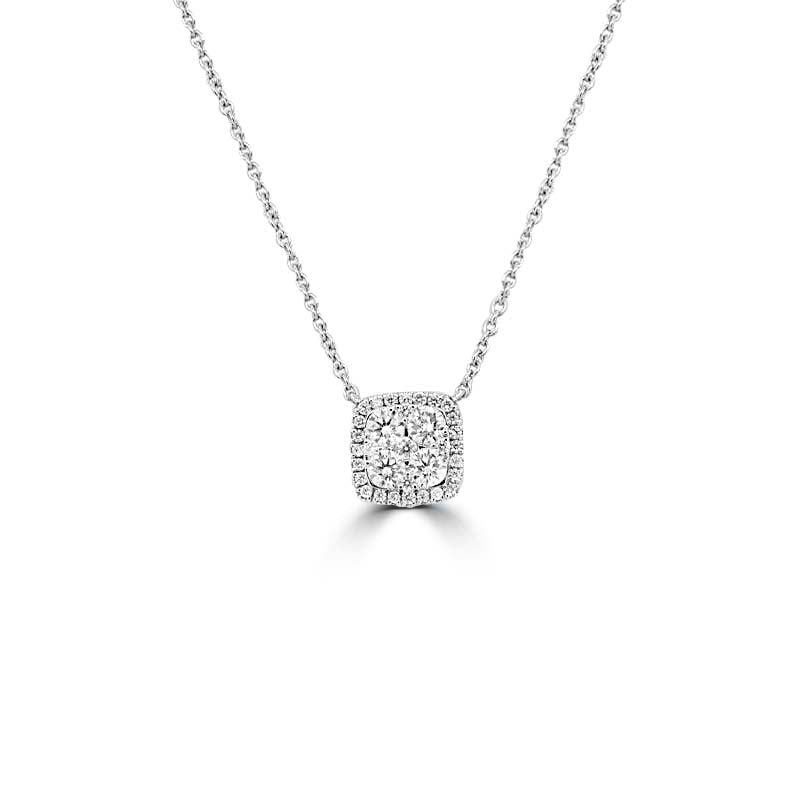 Invisible Square Diamond Pendant (medium) exclusive at ZIZOV DIAMONDS