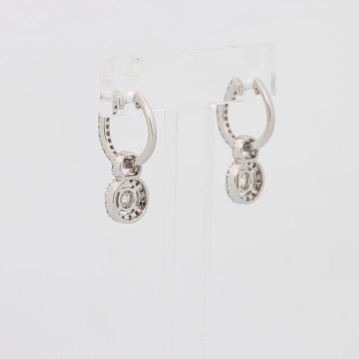 Round Solitaire Dangling Earrings