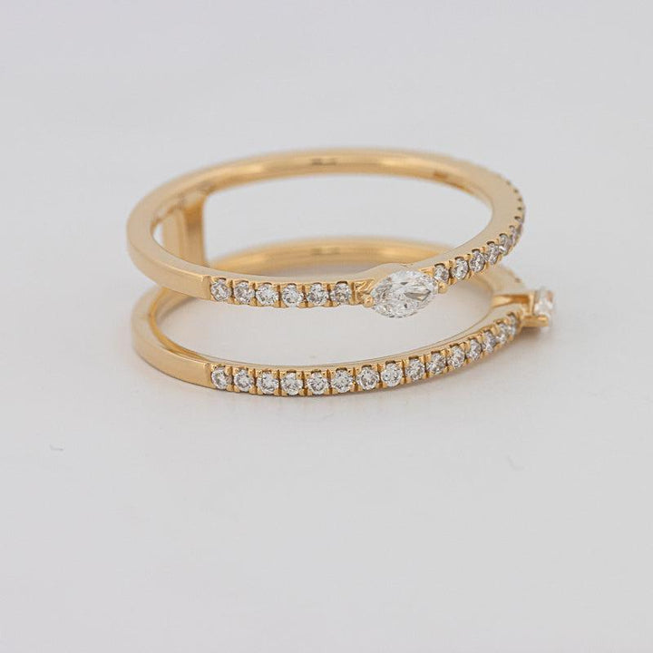 Twin Marquise Pave Ring