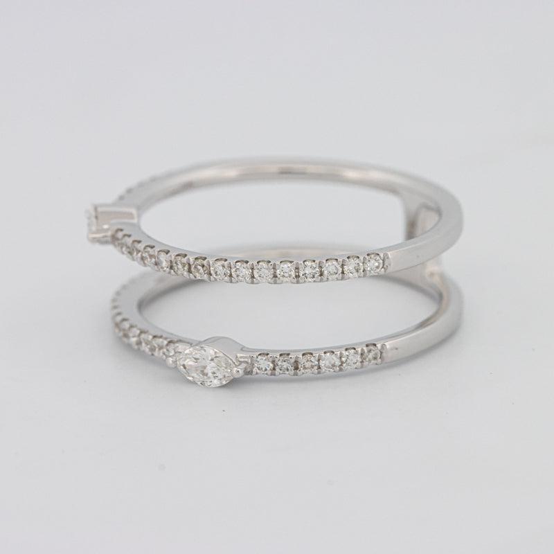 Twin Marquise Pave ring