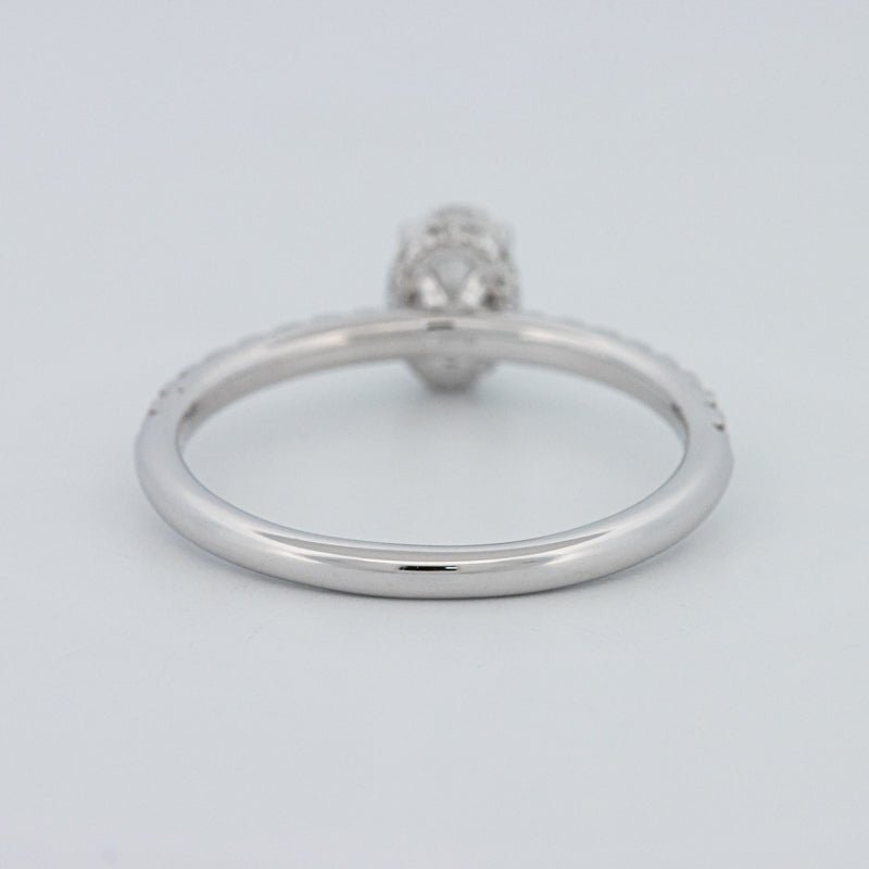 0.50 CT Oval Cut Under - Halo Pavé Solitaire (LG) - ZIZOV DIAMONDS
