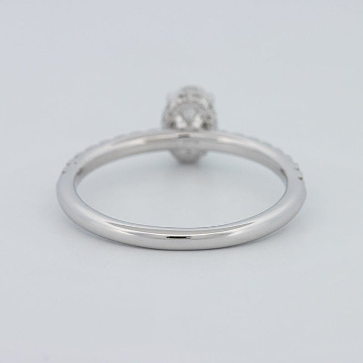 0.50 CT Oval Cut Under - Halo Pavé Solitaire (LG) - ZIZOV DIAMONDS