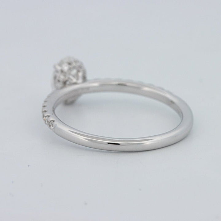 0.50 CT Oval Cut Under - Halo Pavé Solitaire (LG) - ZIZOV DIAMONDS