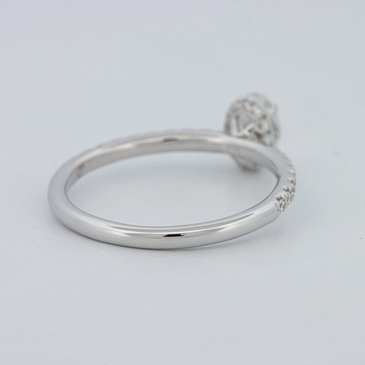 0.50 CT Oval Cut Under - Halo Pavé Solitaire (LG) - ZIZOV DIAMONDS