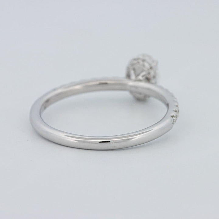 0.50 CT Oval Cut Under - Halo Pavé Solitaire (LG) - ZIZOV DIAMONDS