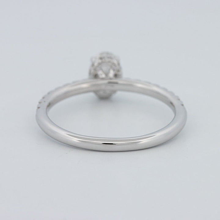 0.50 CT Oval Cut Under - Halo Pavé Solitaire (LG) - ZIZOV DIAMONDS