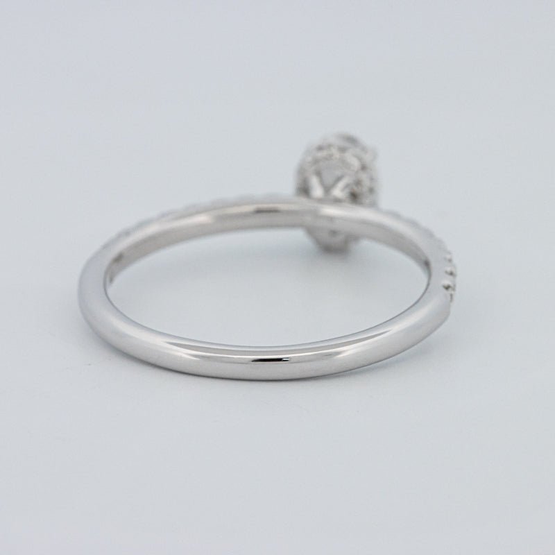 0.50 CT Oval Cut Under - Halo Pavé Solitaire (LG) - ZIZOV DIAMONDS