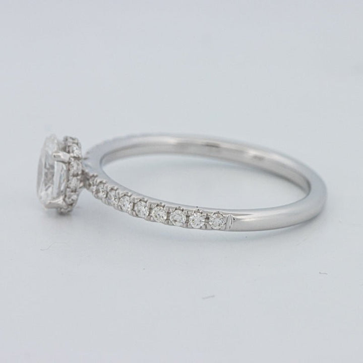 0.50 CT Oval Cut Under - Halo Pavé Solitaire (LG) - ZIZOV DIAMONDS