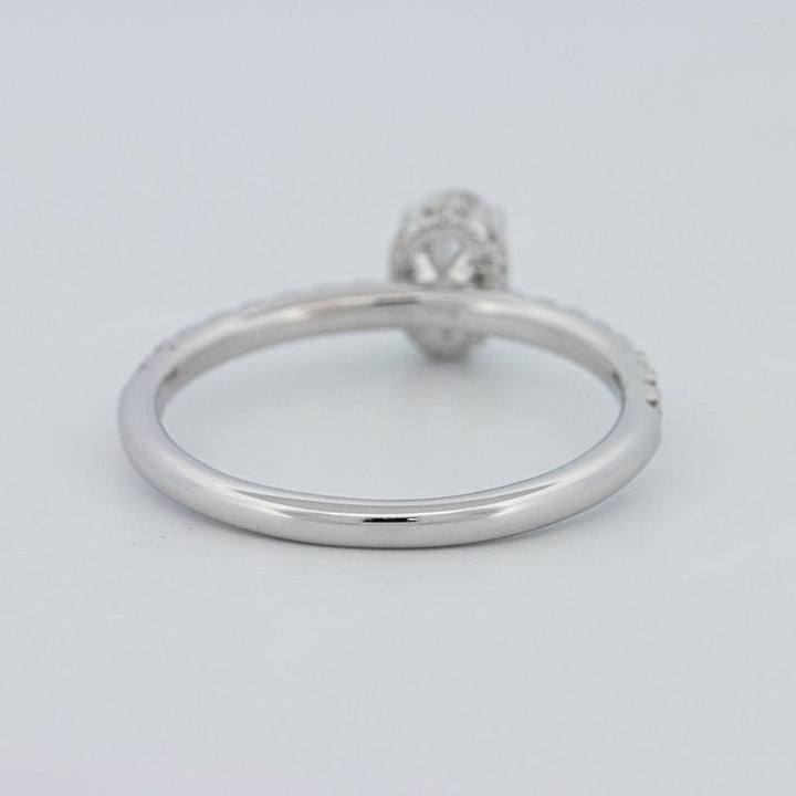 0.50 CT Oval Cut Under - Halo Pavé Solitaire (LG) - ZIZOV DIAMONDS