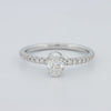 0.50 CT Oval Cut Under - Halo Pavé Solitaire (LG) - ZIZOV DIAMONDS