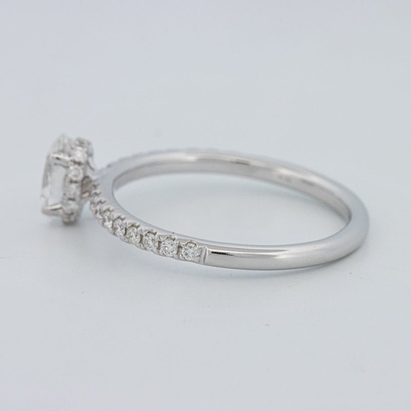 0.50 CT Oval Cut Under - Halo Pavé Solitaire (LG) - ZIZOV DIAMONDS