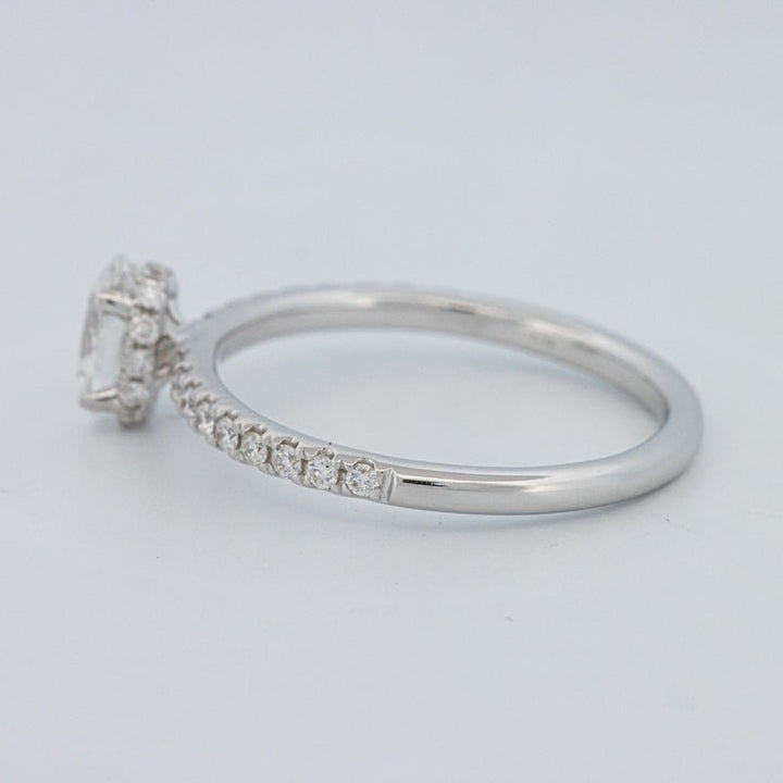0.50 CT Oval Cut Under - Halo Pavé Solitaire (LG) - ZIZOV DIAMONDS