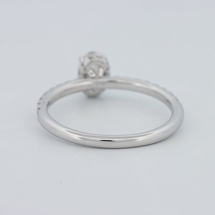 0.50 CT Oval Cut Under - Halo Pavé Solitaire (LG) - ZIZOV DIAMONDS