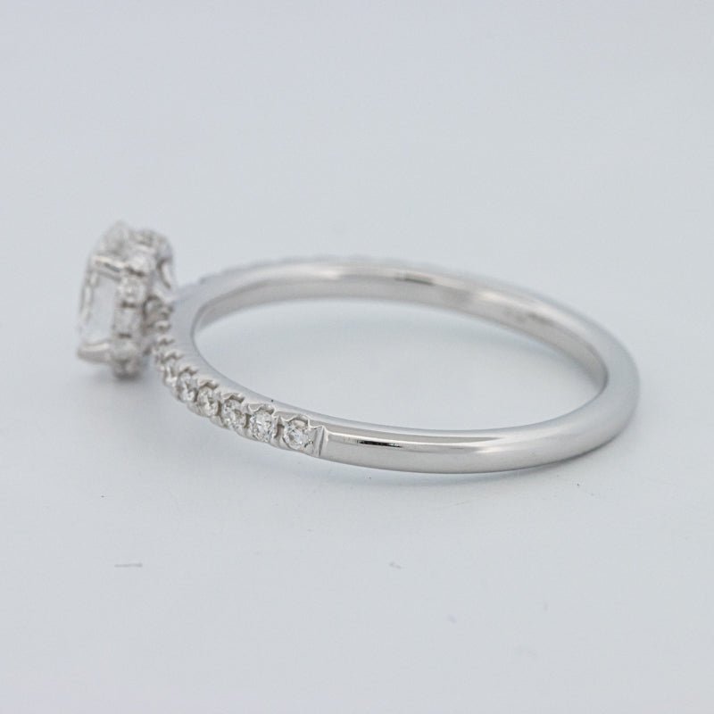 0.50 CT Oval Cut Under - Halo Pavé Solitaire (LG) - ZIZOV DIAMONDS