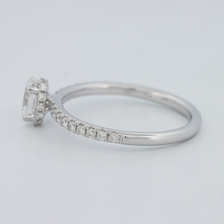0.50 CT Oval Cut Under - Halo Pavé Solitaire (LG) - ZIZOV DIAMONDS