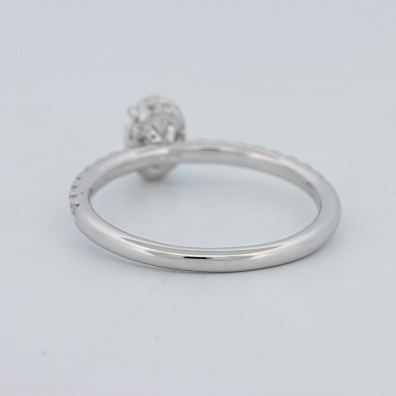 0.50 CT Oval Cut Under - Halo Pavé Solitaire (LG) - ZIZOV DIAMONDS