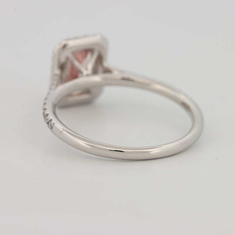 0.60 CT "Pink" Emerald Cut Halo Solitaire (LG) - ZIZOV DIAMONDS