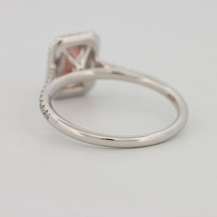 0.60 CT "Pink" Emerald Cut Halo Solitaire (LG) - ZIZOV DIAMONDS