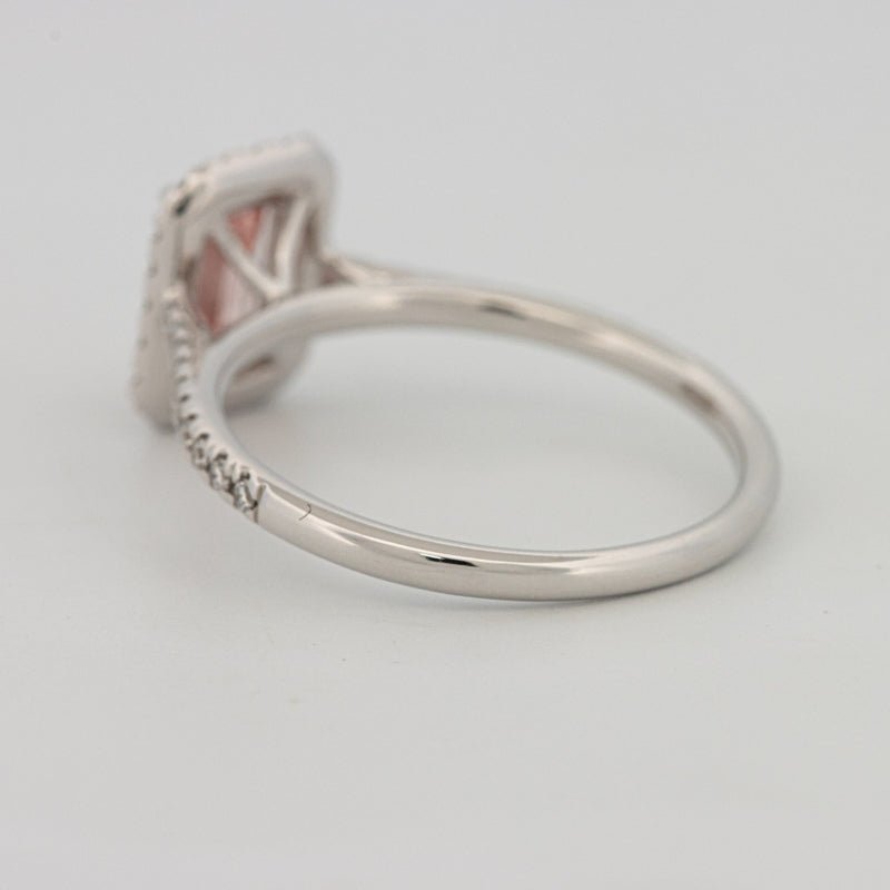 0.60 CT "Pink" Emerald Cut Halo Solitaire (LG) - ZIZOV DIAMONDS