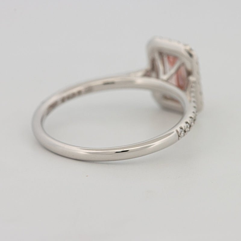 0.60 CT "Pink" Emerald Cut Halo Solitaire (LG) - ZIZOV DIAMONDS