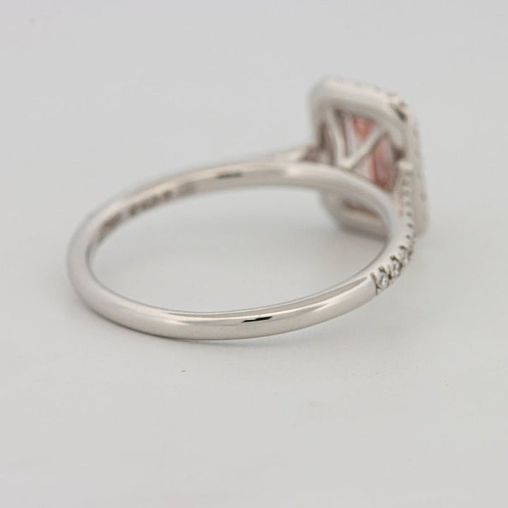 0.60 CT "Pink" Emerald Cut Halo Solitaire (LG) - ZIZOV DIAMONDS