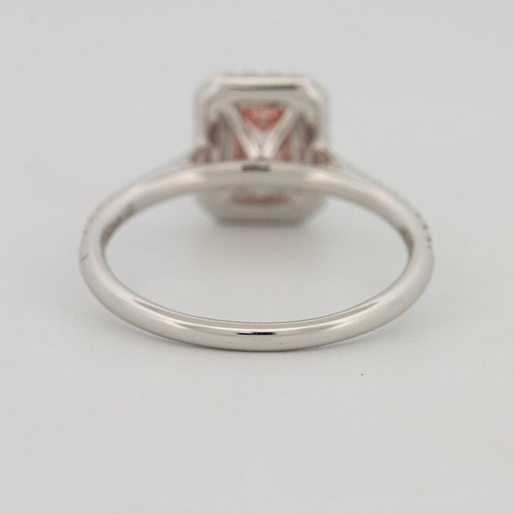 0.60 CT "Pink" Emerald Cut Halo Solitaire (LG) - ZIZOV DIAMONDS