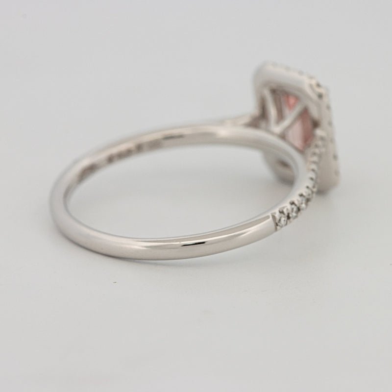 0.60 CT "Pink" Emerald Cut Halo Solitaire (LG) - ZIZOV DIAMONDS