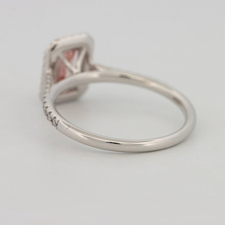 0.60 CT "Pink" Emerald Cut Halo Solitaire (LG) - ZIZOV DIAMONDS