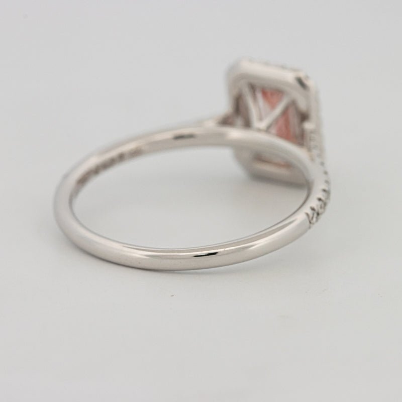 0.60 CT "Pink" Emerald Cut Halo Solitaire (LG) - ZIZOV DIAMONDS