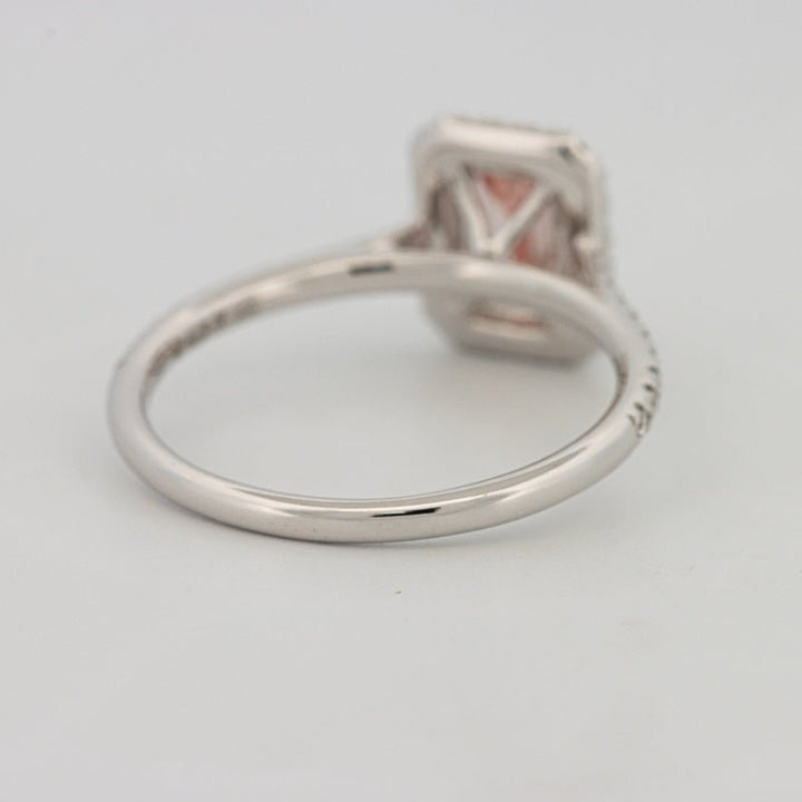 0.60 CT "Pink" Emerald Cut Halo Solitaire (LG) - ZIZOV DIAMONDS