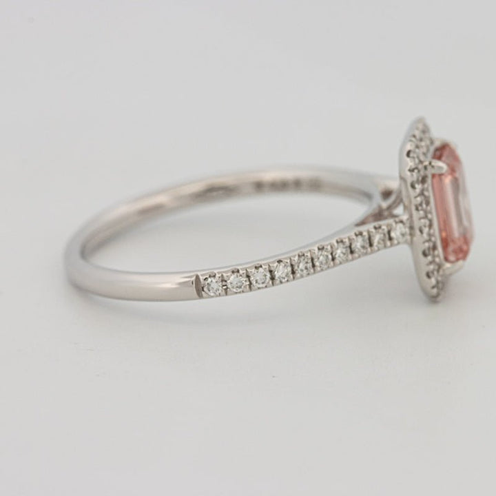 0.60 CT "Pink" Emerald Cut Halo Solitaire (LG) - ZIZOV DIAMONDS