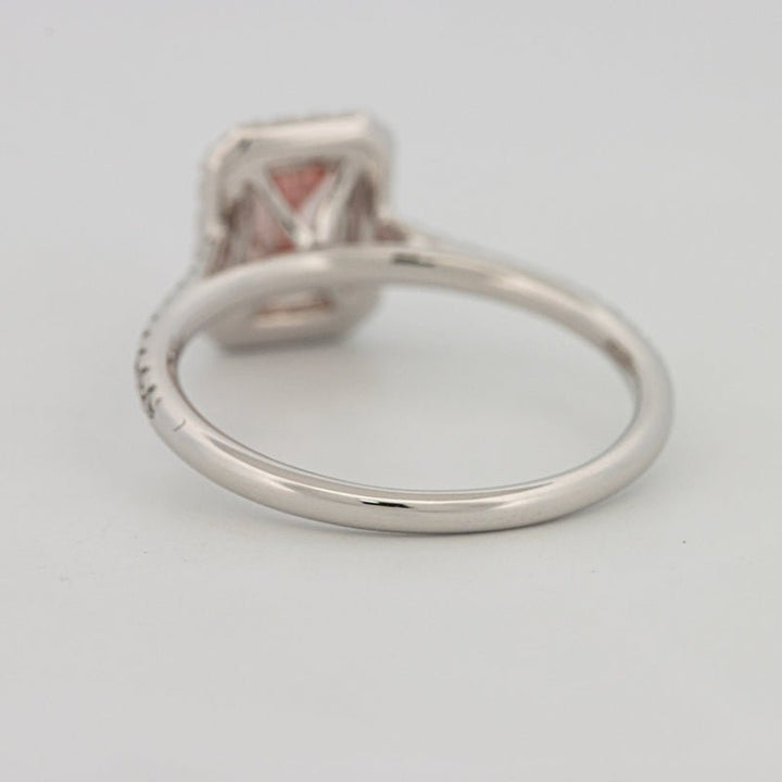 0.60 CT "Pink" Emerald Cut Halo Solitaire (LG) - ZIZOV DIAMONDS