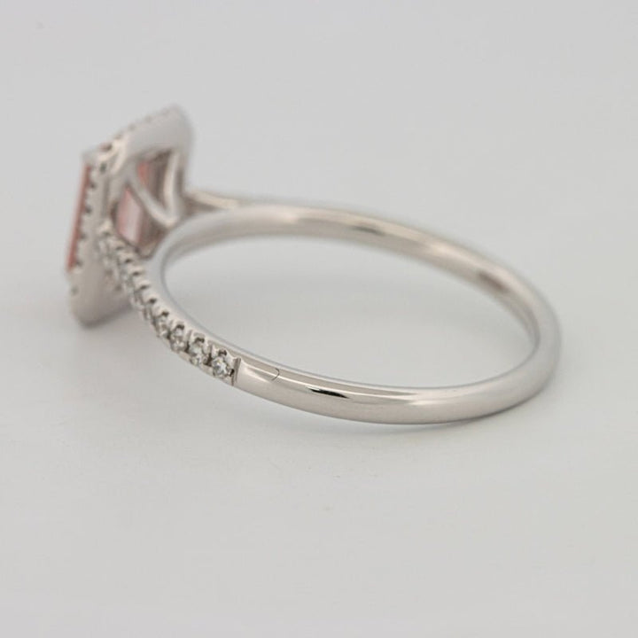 0.60 CT "Pink" Emerald Cut Halo Solitaire (LG) - ZIZOV DIAMONDS