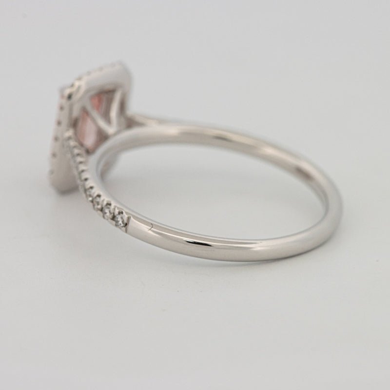 0.60 CT "Pink" Emerald Cut Halo Solitaire (LG) - ZIZOV DIAMONDS