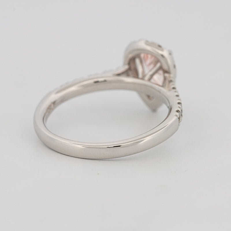 0.60 CT "Pink" Pear - shape Halo Solitaire (LG) - ZIZOV DIAMONDS