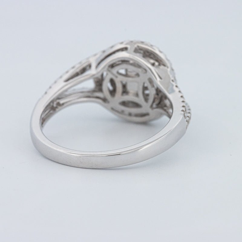 0.70 CT Round Cut Double Halo Pavé Solitaire (LG) - ZIZOV DIAMONDS