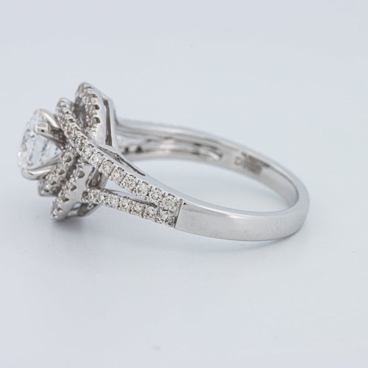 0.70 CT Round Cut Double Halo Pavé Solitaire (LG) - ZIZOV DIAMONDS