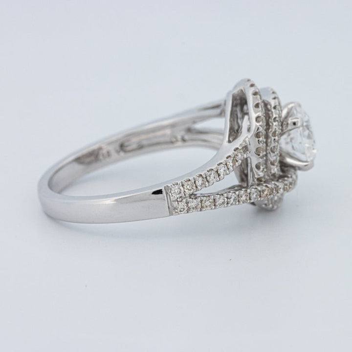 0.70 CT Round Cut Double Halo Pavé Solitaire (LG) - ZIZOV DIAMONDS