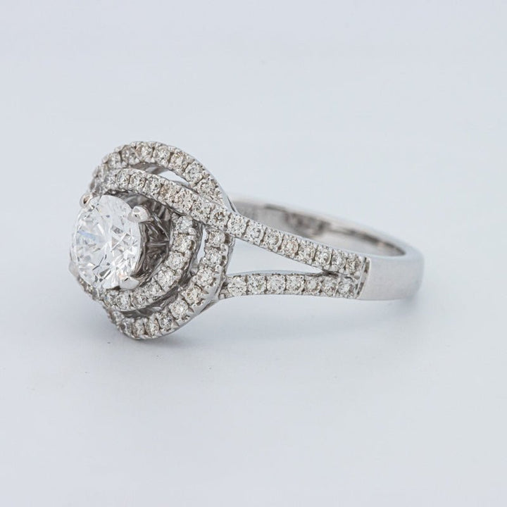 0.70 CT Round Cut Double Halo Pavé Solitaire (LG) - ZIZOV DIAMONDS