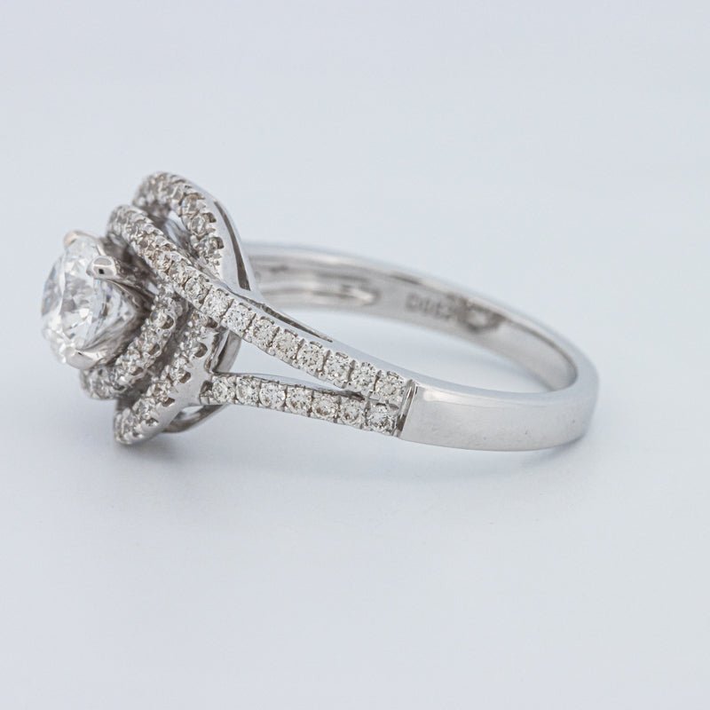 0.70 CT Round Cut Double Halo Pavé Solitaire (LG) - ZIZOV DIAMONDS