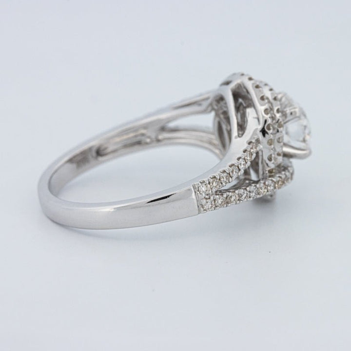 0.70 CT Round Cut Double Halo Pavé Solitaire (LG) - ZIZOV DIAMONDS