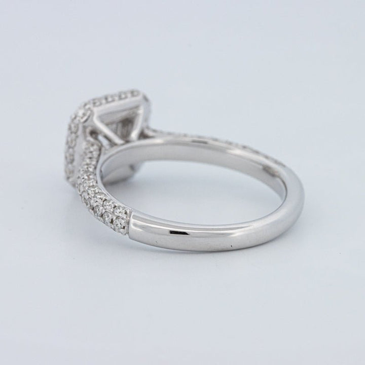 0.70 CT Round Cut Square Halo Pavé Solitaire (LG) - ZIZOV DIAMONDS