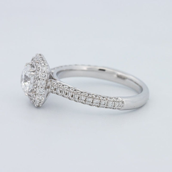 0.70 CT Round Cut Square Halo Pavé Solitaire (LG) - ZIZOV DIAMONDS