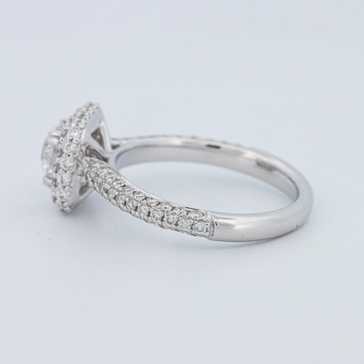 0.70 CT Round Cut Square Halo Pavé Solitaire (LG) - ZIZOV DIAMONDS