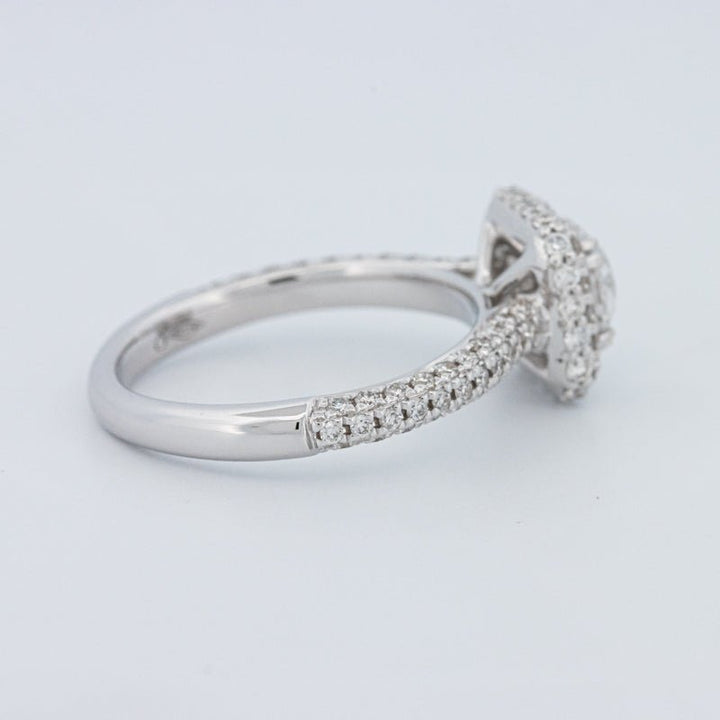 0.70 CT Round Cut Square Halo Pavé Solitaire (LG) - ZIZOV DIAMONDS