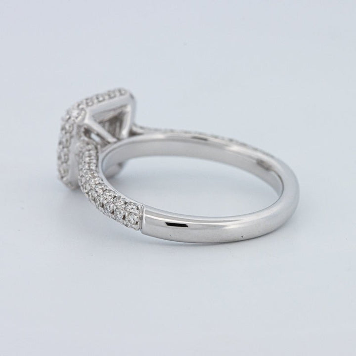 0.70 CT Round Cut Square Halo Pavé Solitaire (LG) - ZIZOV DIAMONDS