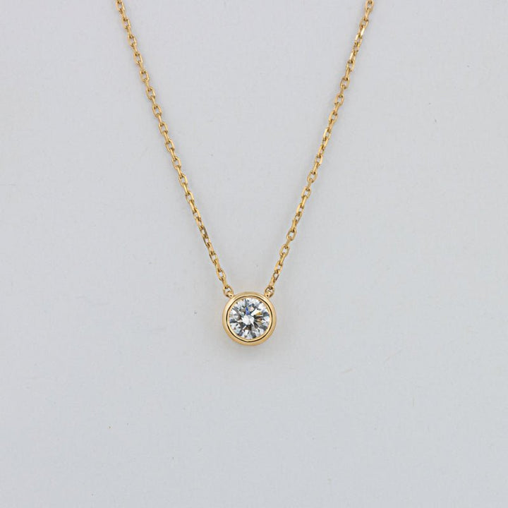 0,75 CT Round Bezel Set Pendant (LG) - ZIZOV DIAMONDS